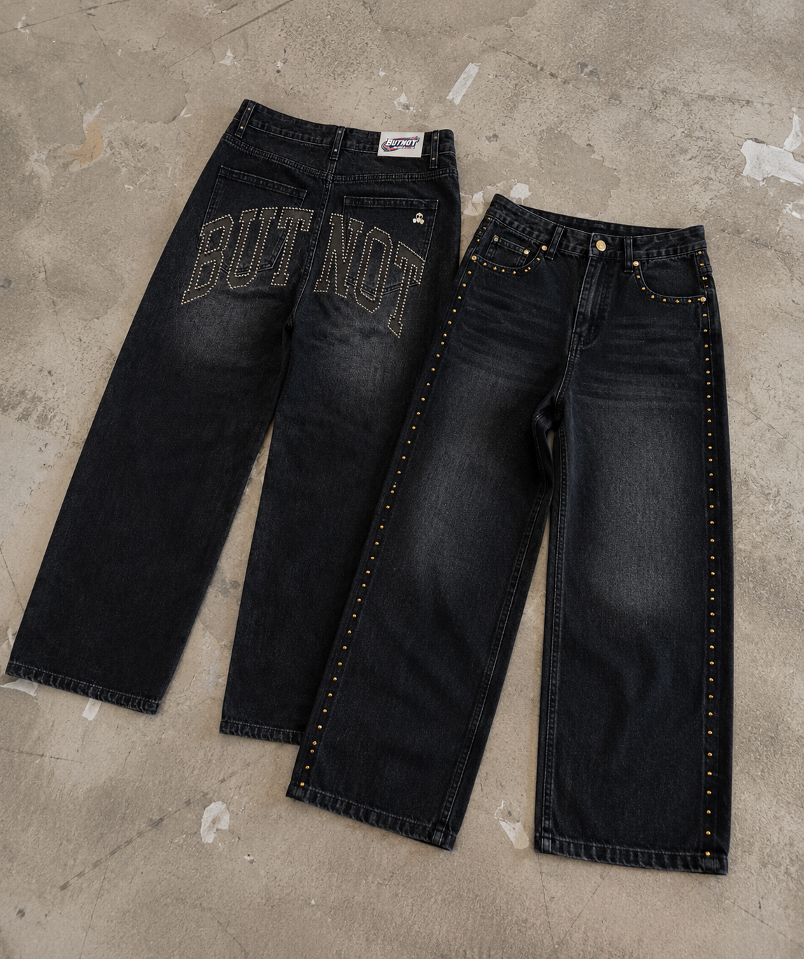 JEANS DENIM BUTNOT STUDS