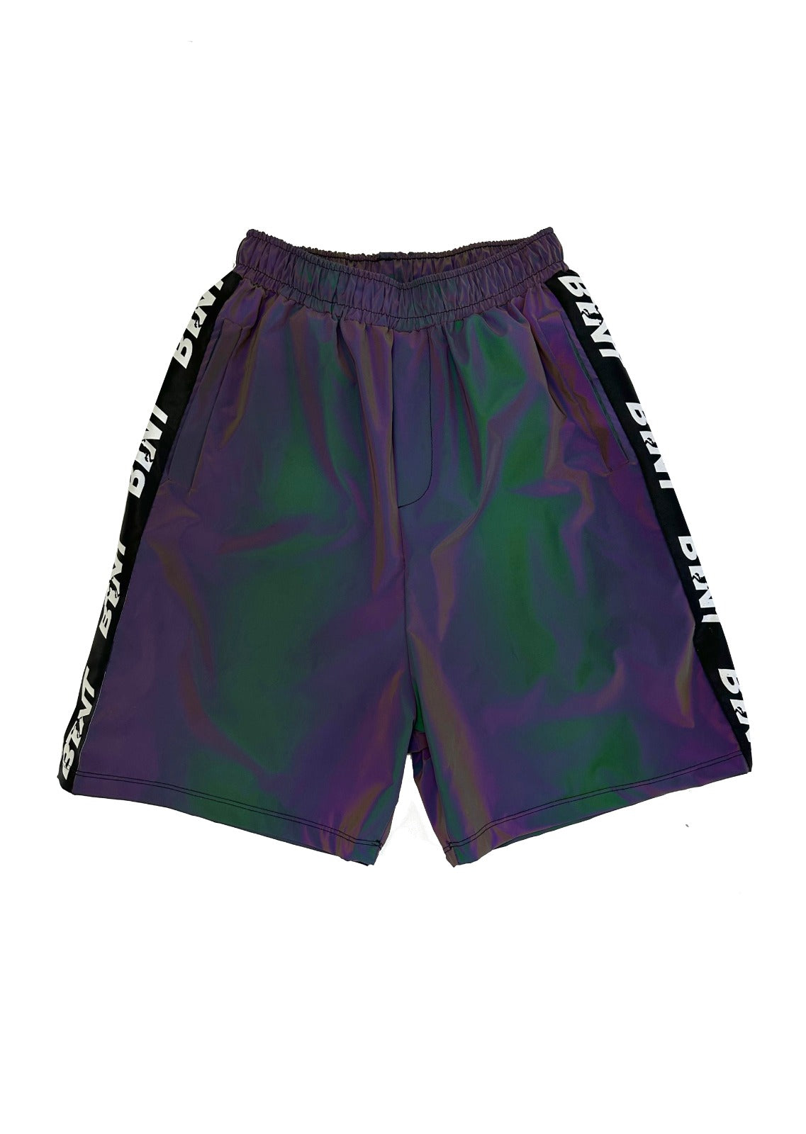 SHORTS IRIDESCENTE CON BANDA