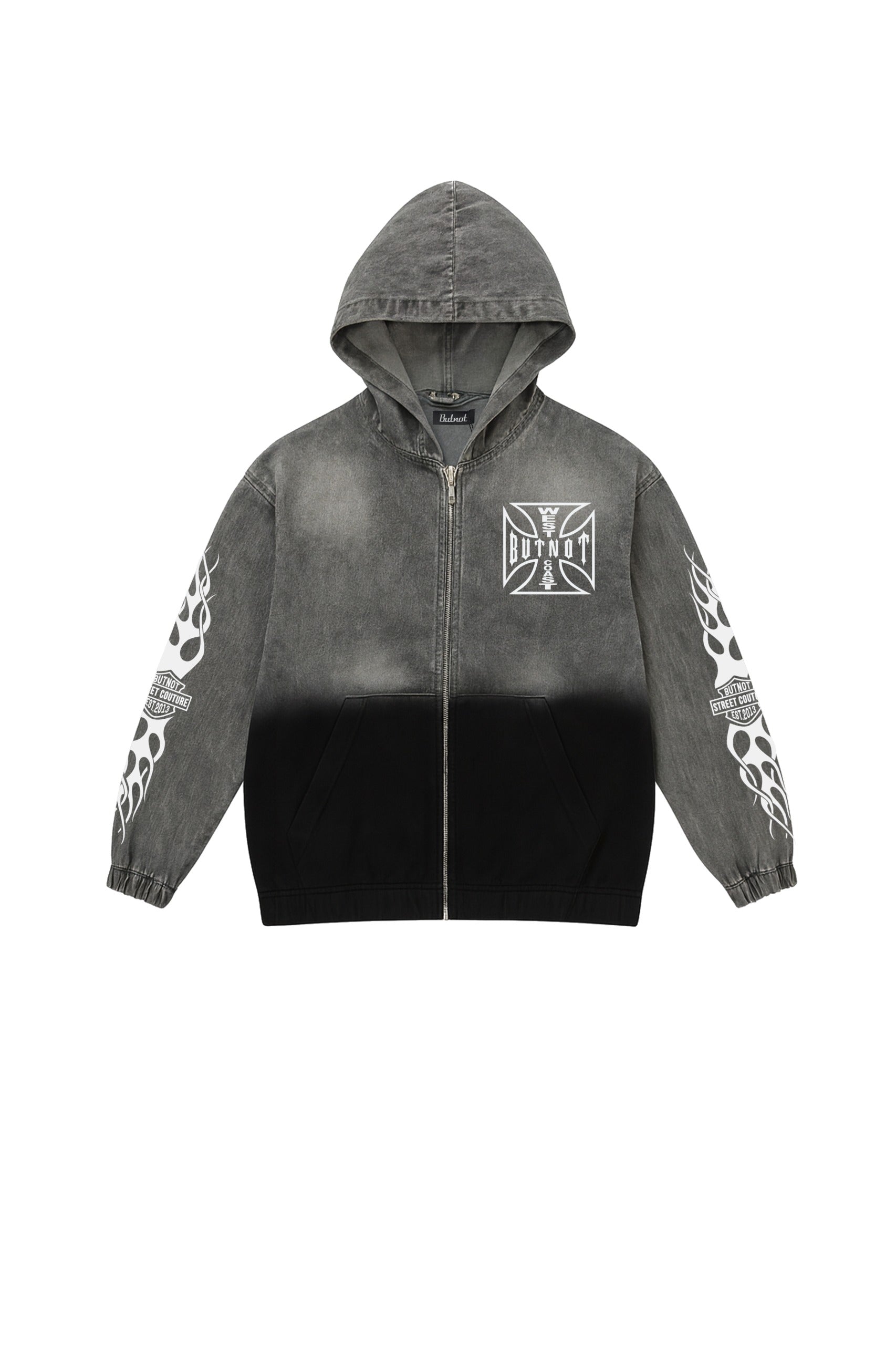 HOODIE BUTNOT ZIP WASHED