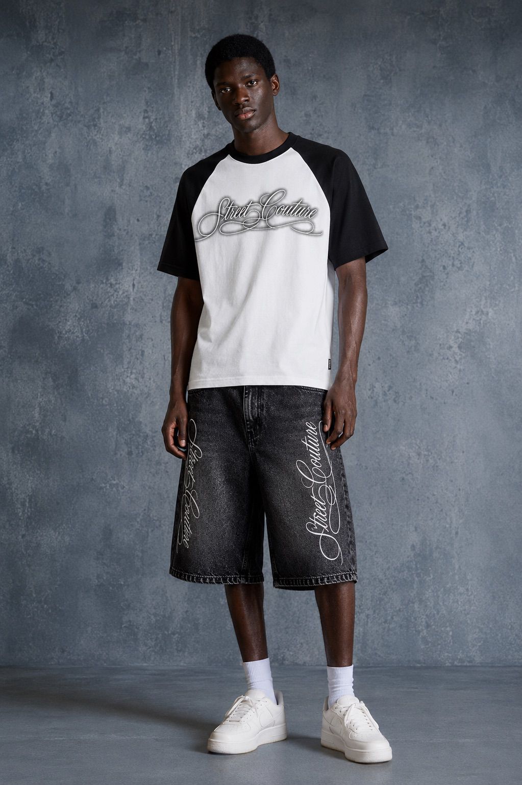 SHORTS DENIM GREY BUTNOT STREET COUTURE