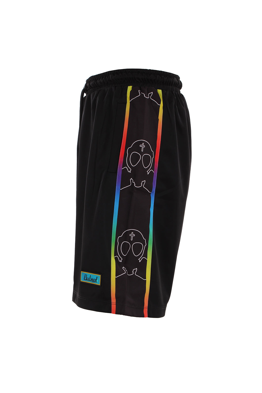 SHORTS TRIACETATO CON BANDA MULTICOLORE