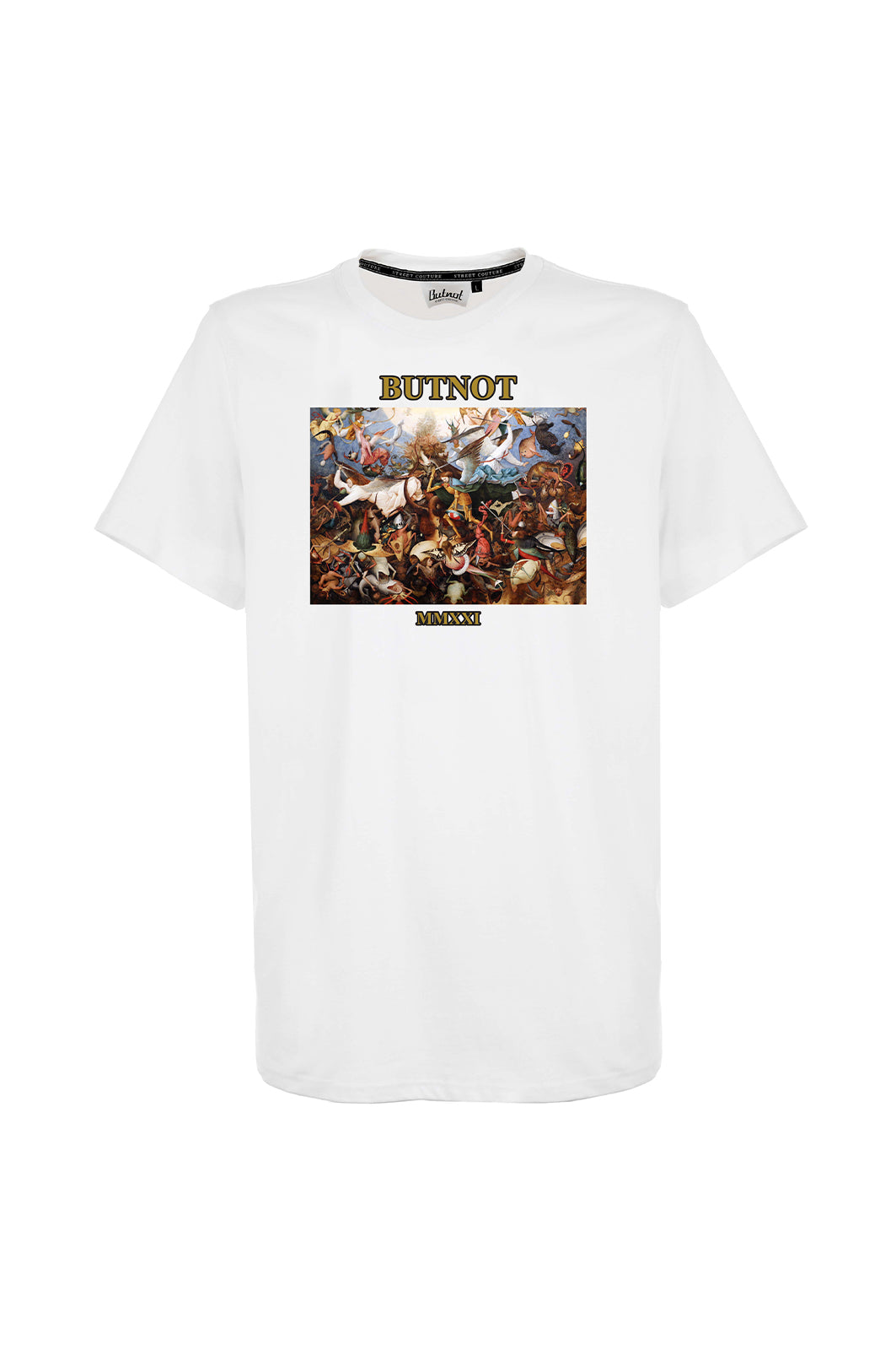 T-SHIRT STAMPA DIPINTO ORO
