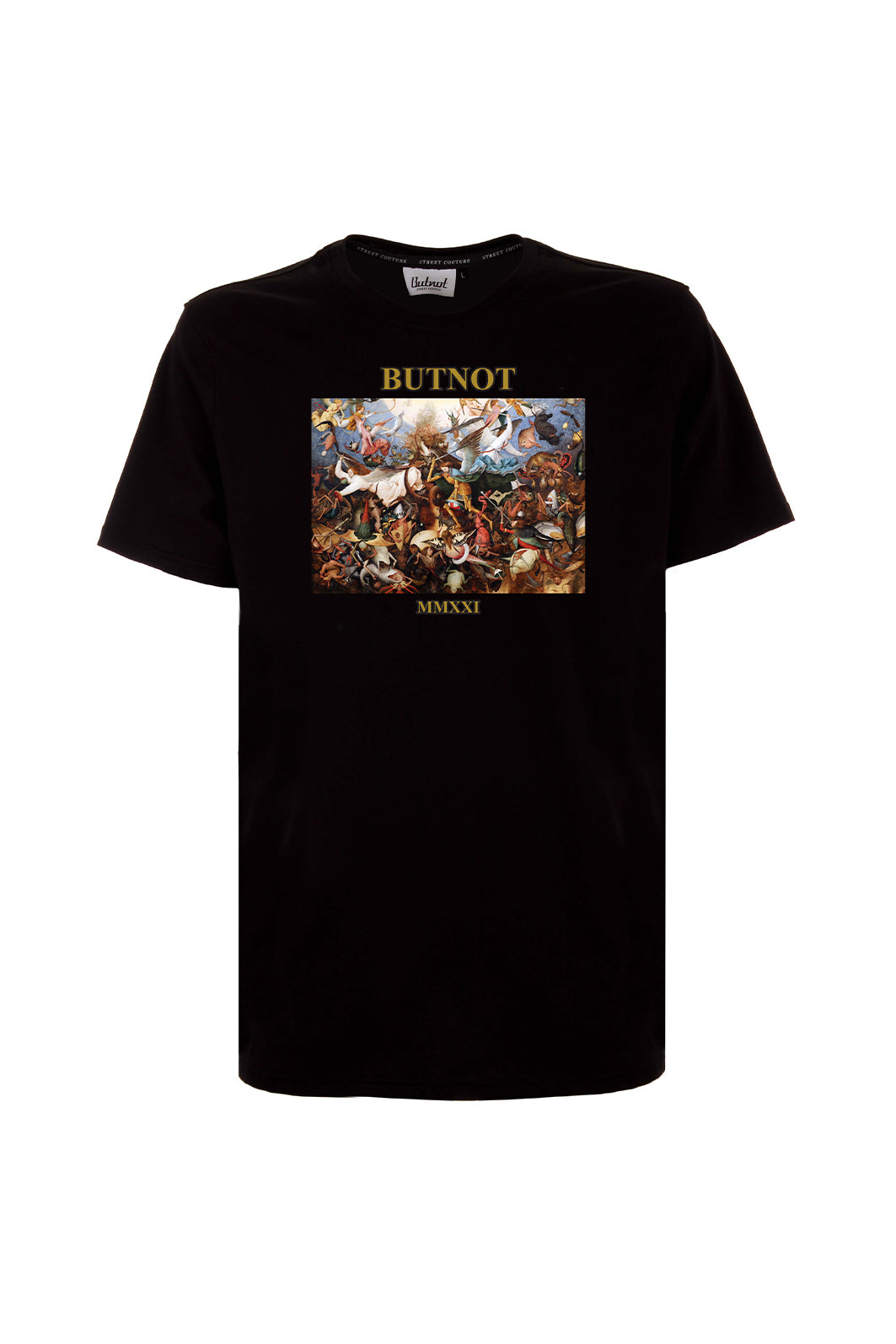 T-SHIRT STAMPA DIPINTO ORO