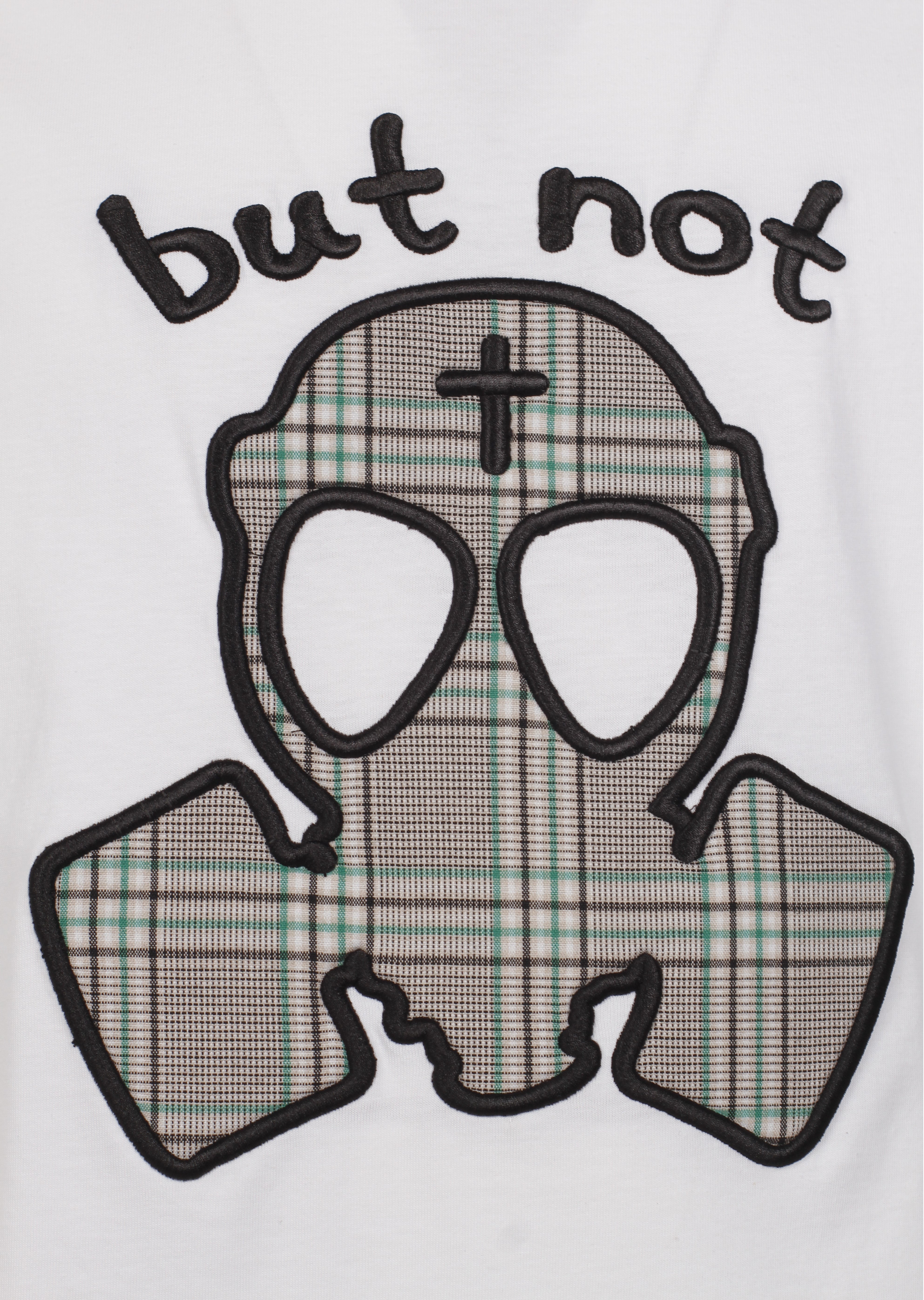 T-SHIRT RICAMO LOGO MASK SCOZZESE