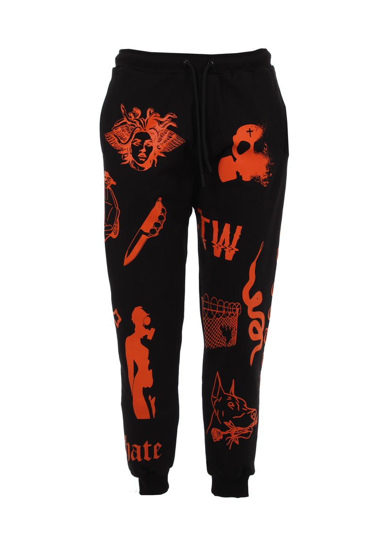 PANTALON À IMPRIMÉS MULTIPLES