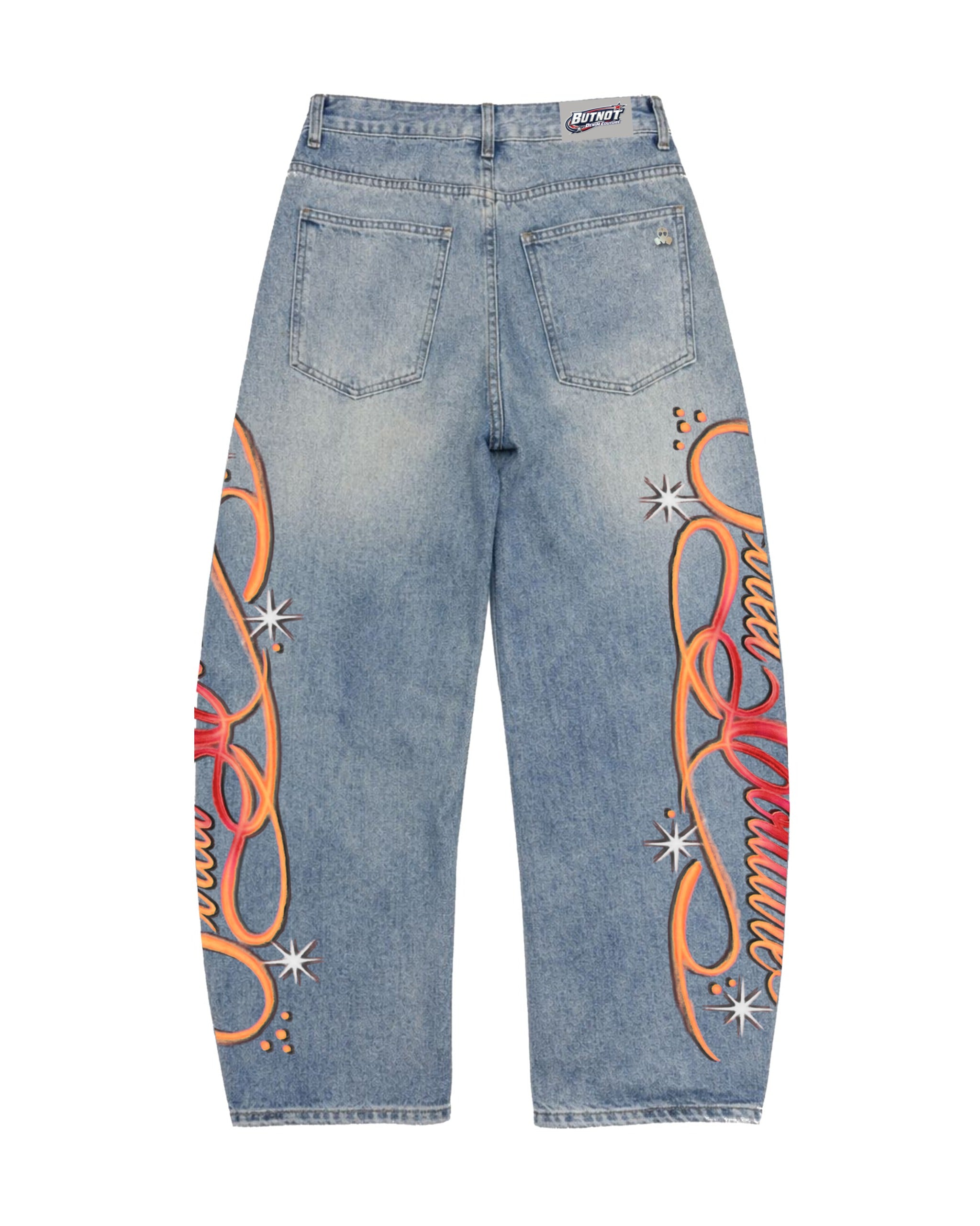 JEANS DENIM BUTNOT AIRBRUSH