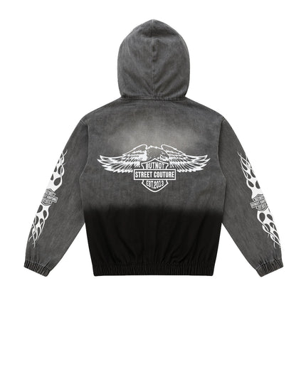 HOODIE BUTNOT ZIP WASHED