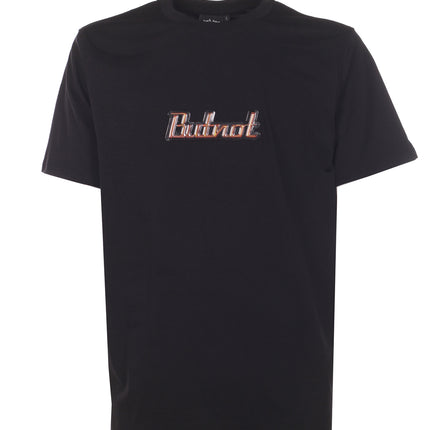 WOMEN'S T-SHIRT WITH CENTRAL LOGO PATCH