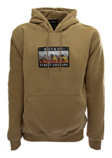 FELPA BUT NOT CON CAPPUCCIO E PATCH FIAMME