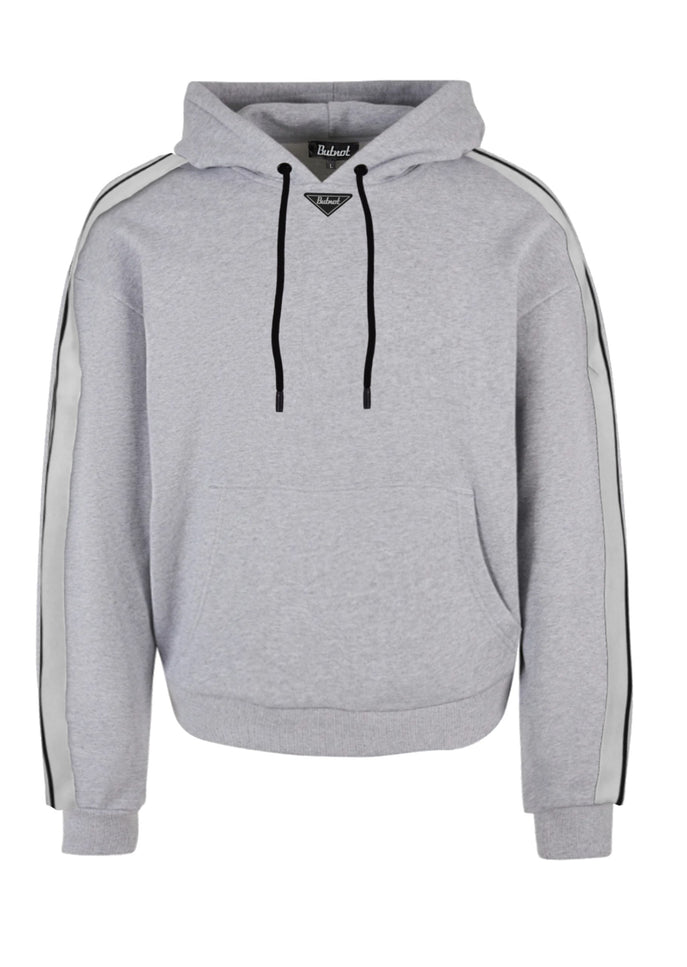 FELPA CAPPUCCIO PATCH TRIANGOLO E BANDA LATERALE