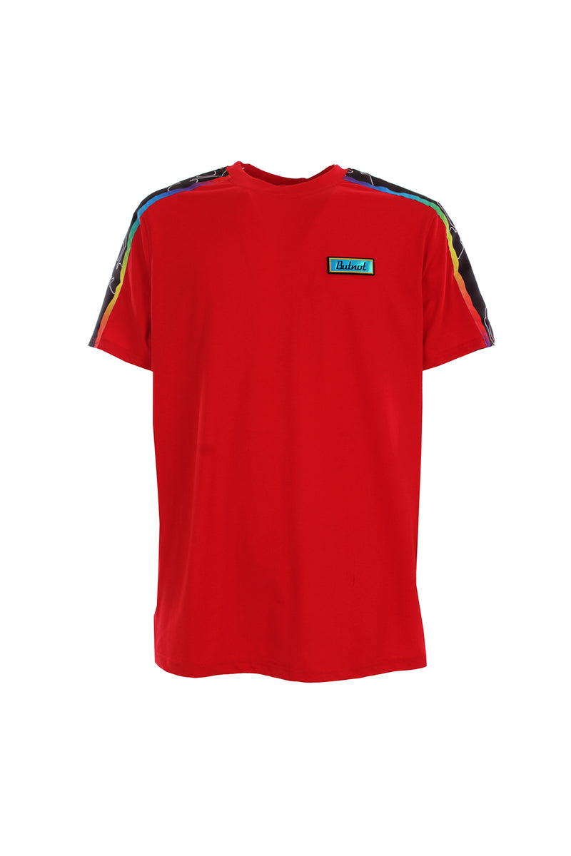 T-SHIRT WITH MULTICOLOR BAND