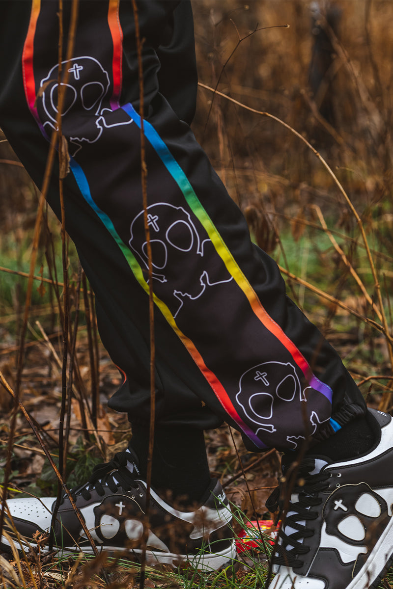 TROUSERS WITH MULTICOLOR BAND