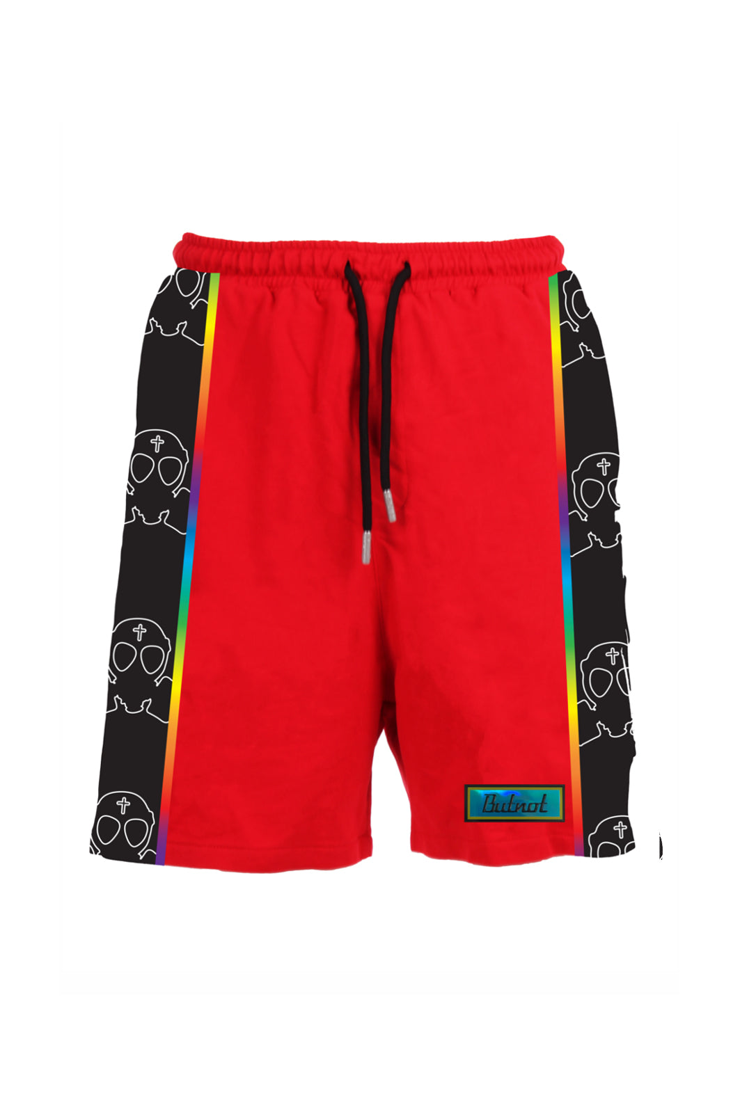 SHORTS TRIACETATO  CON BANDA MULTICOLORE